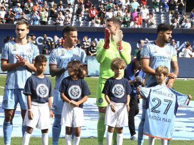 16 Eylül 2023 - New York, ABD: NYCFC ve New York Red Bulls arasındaki futbol maçı Yankees Stadı, Bronx, New York.