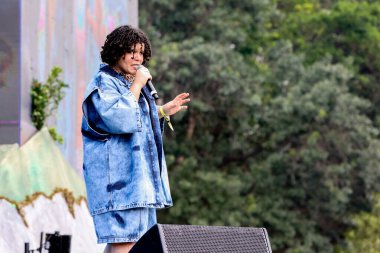 Sao Paulo (SP), Brezilya 09 / 15 / 2023 Şarkıcı Jadsa 'nın 15 Eylül 2023 tarihinde Sao Paulo' da düzenlenen Coala Festivali 2023 'te gerçekleştirdiği konser.. 