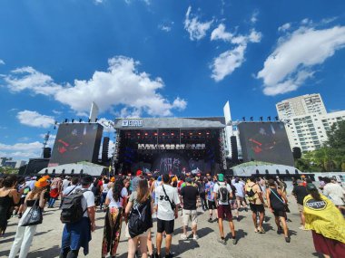 Sao Paulo (SP), 16 Eylül 2023: Meta Show. Meta, 2008 yılında Jucara Marcal, Kiko Dinucci ve Thiago Franca tarafından kurulan bir caz grubudur..