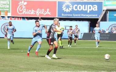 16 Eylül 2023 - New York, ABD: NYCFC ve New York Red Bulls arasındaki futbol maçı Yankees Stadı, Bronx, New York.