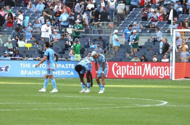16 Eylül 2023 - New York, ABD: NYCFC oyuncusu Talles Magno NYCFC ve New York Red Bulls arasında oynanan futbol maçında Yankees Stadyumu, Bronx, New York.