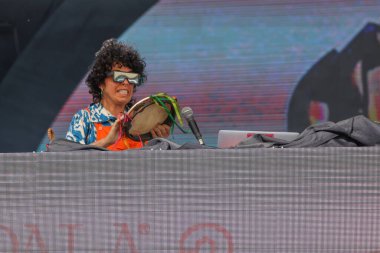 Sao Paulo (SP), Brezilya 09 / 16 / 2023 FESTIVAL / MUSICA / COALA / SP Gösteri sanatçısı Luana Flores, Coala Festivali 2023, bu Cumartesi Sao Paulo 'daki Memorial da Latin Amerika Anıtı' nda gerçekleşti.. 