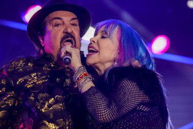 Sao Paulo (SP), 16 Eylül 2023: Sao Paulo 'daki Latin Amerika Anıtı' nda düzenlenen Coala Festivali 2023 'te Novos Baianos' a 50 ano göster.. 