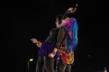 Sao Paulo (SP), 16 Eylül 2023: Sao Paulo 'daki Latin Amerika Anıtı' nda düzenlenen Coala Festivali 2023 'te Novos Baianos' a 50 ano göster.. 