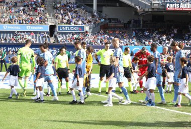 16 Eylül 2023 - New York, ABD: NYCFC ve New York Red Bulls arasındaki futbol maçı Yankees Stadı, Bronx, New York.