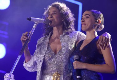 Sao Paulo (SP), 16 Eylül 2023: Simone tarafından Juliana Linhares 'in katılımıyla, Sao Paulo' daki Latin Amerika Anıtı 'nda düzenlenen Koala Festivali 2023' te gösterildi.. 