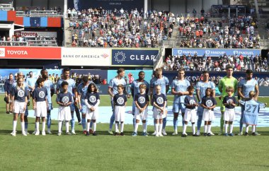 16 Eylül 2023 - New York, ABD: NYCFC ve New York Red Bulls arasındaki futbol maçı Yankees Stadı, Bronx, New York.