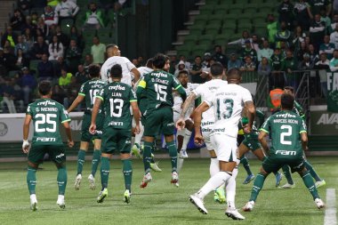 Sao Paulo (SP), 15 Eylül 2023 - Brasileiro - Palmeiras maçı Sao Paulo 'nun batısındaki No Allianz Parque' da düzenlendi. 