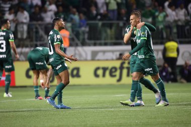 Sao Paulo (SP), 15 Eylül 2023 - Brasileiro - Palmeiras maçı Sao Paulo 'nun batısındaki No Allianz Parque' da düzenlendi. 