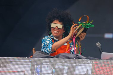 Sao Paulo (SP), Brezilya 09 / 16 / 2023 FESTIVAL / MUSICA / COALA / SP Gösteri sanatçısı Luana Flores, Coala Festivali 2023, bu Cumartesi Sao Paulo 'daki Memorial da Latin Amerika Anıtı' nda gerçekleşti.. 