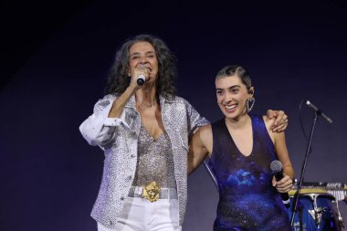 Sao Paulo (SP), 16 Eylül 2023: Simone tarafından Juliana Linhares 'in katılımıyla, Sao Paulo' daki Latin Amerika Anıtı 'nda düzenlenen Koala Festivali 2023' te gösterildi.. 