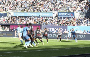 16 Eylül 2023, New York, ABD: NYCFC ve New York Red Bulls arasındaki futbol maçında New York, Bronx, New York Stadyumu, New York.