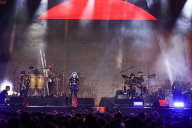 Sao Paulo (SP), 16 Eylül 2023: Sao Paulo 'daki Latin Amerika Anıtı' nda düzenlenen Coala Festivali 2023 'te Novos Baianos' a 50 ano göster.. 