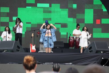 Sao Paulo (SP), Brezilya 09 / 15 / 2023 Şarkıcı Jadsa 'nın 15 Eylül 2023 tarihinde Sao Paulo' da düzenlenen Coala Festivali 2023 'te gerçekleştirdiği konser.. 