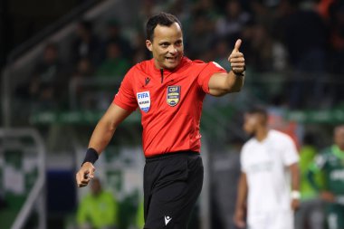 Sao Paulo (SP), 15 Eylül 2023 - Brasileiro - Palmeiras maçı Sao Paulo 'nun batısındaki No Allianz Parque' da düzenlendi. 