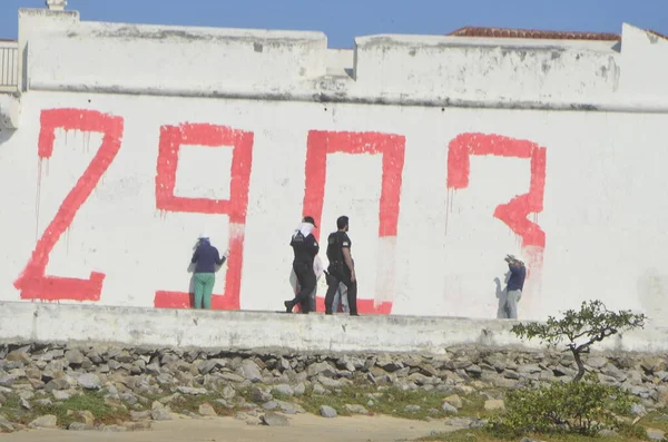 Natal Eylül 2023 Yüzyılın Sonundan Itibaren Grafiti Ile Aydınlanan Tarihi — Stok fotoğraf