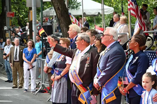 Setembro 2023 Nova York Eua Desfile Alemão Americano Steuben Day — Fotografia de Stock