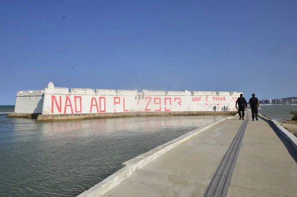 Natal Września 2023 Więzienie Strukturze Historycznej Końca Wieku Zaświtało Graffiti — Zdjęcie stockowe