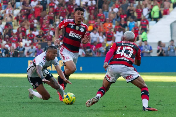 Rio Janeiro Brazília 2023 Flamengo Sao Paulo Közötti Mérkőzés Amely — Stock Fotó
