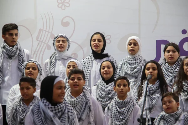Filistinliler Müzikal Bir Kutlamaya Katılıyorlar Eylül 2023 Gazze Filistin Filistinliler — Stok fotoğraf