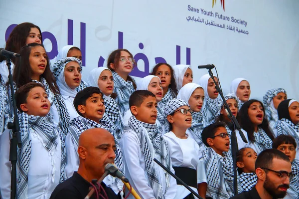 New Palestinians Participate Musical Celebration September 2023 Gaza Palestine Palestinians — Stock Photo, Image