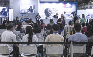 Sao Paulo (SP), Brezilya 09 / 19 / 2023 - Equipotel Fuarı bugün (19) tüm stantlar satılarak ve katılımda% 10 'luk bir artışla başladı. Equipotel, 2023 yılında 60 baskının başarısını kutladı.. 