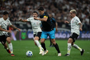 Sao Paulo (SP), Brezilya 09 / 18 / 2023 - BRASILEIRO ile CORINTHIANS maçı 18 Eylül 2023.