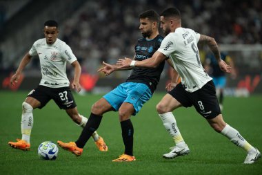 Sao Paulo (SP), Brezilya 09 / 18 / 2023 - BRASILEIRO ile CORINTHIANS maçı 18 Eylül 2023.