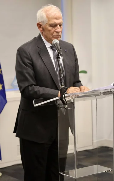 Conferenza Stampa Josep Borrell Alto Rappresentante Dell Unione Europea Gli — Foto Stock