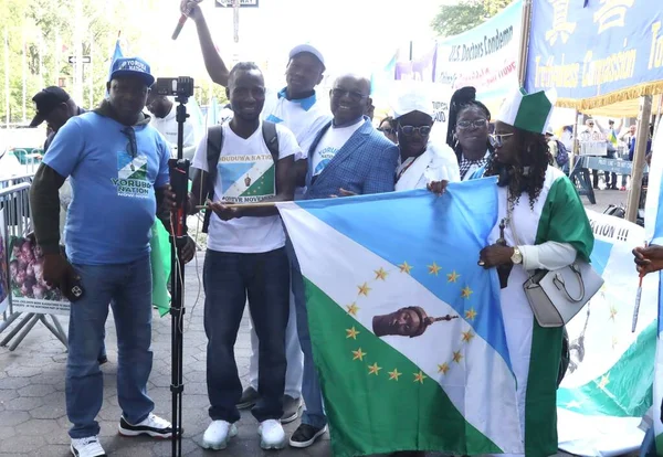 Nijeryalılar Önünde Ayrı Bir Yoruba Ulusu Protesto Ediyor Talep Ediyorlar — Stok fotoğraf
