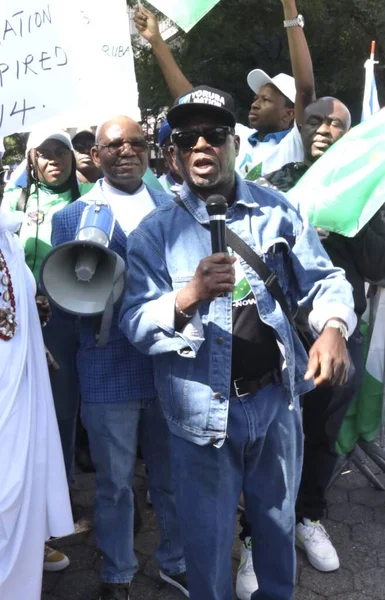 Nijeryalılar Önünde Ayrı Bir Yoruba Ulusu Protesto Ediyor Talep Ediyorlar — Stok fotoğraf