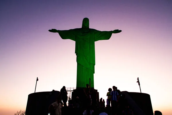 Rio Janeiro Brazil 2023 Tourist Movement Christ Redeemer City Rio — Stock Photo, Image