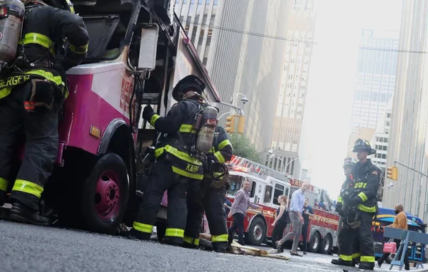 Ice Cream Van Fire September 2023 New York Usa Ice — Stock Photo, Image