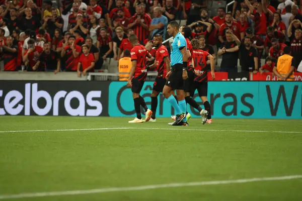 Curitiba Brazil 2023 Celebration Alex Santana Goal Giving Athletico Victory — Stock Photo, Image