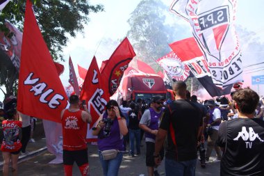 SAO PAULO (SP), 09 / 24 / 2023 Copa do Brasil final maçı Sao Paulo ile Flamengo arasında, bu pazar öğleden sonra Morumbi Stadyumu 'nda oynandı (24.). 