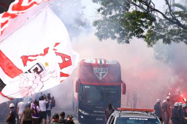 SAO PAULO (SP), 09 / 24 / 2023 Copa do Brasil final maçı Sao Paulo ile Flamengo arasında, bu pazar öğleden sonra Morumbi Stadyumu 'nda oynandı (24.). 