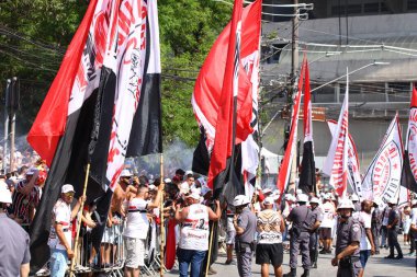 SAO PAULO (SP), 09 / 24 / 2023 Copa do Brasil final maçı Sao Paulo ile Flamengo arasında, bu pazar öğleden sonra Morumbi Stadyumu 'nda oynandı (24.). 