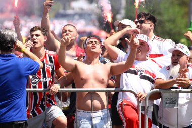 SAO PAULO (SP), 09 / 24 / 2023 Copa do Brasil final maçı Sao Paulo ile Flamengo arasında, bu pazar öğleden sonra Morumbi Stadyumu 'nda oynandı (24.). 