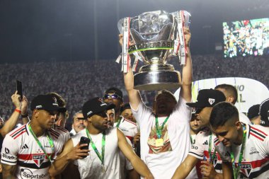 SAO PAULO (SP), Brezilya 09 / 24 / 2023 - FOOTBALL / CUP of BRAZIL / SAO PAULO CHAMPION - Sao Paulo ve Flamengo arasındaki futbol maçı Copa do Brasil finalinin ikinci ayağı için geçerli, Sao Paulo 'daki Morumbi stadyumunda. Maç 1-1 berabere bitti.. 