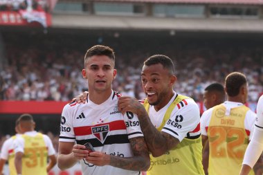 Sao Paulo (SP), 09 / 24 / 2023 - Sao Paulo 'lu Rodrigo Nestor, Flamengo ile oynanan Dünya Kupası finalinde Flamengo' ya karşı oynadığı maçta gol attı ve golünü kutladı.