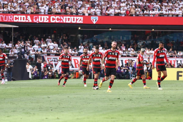Sao Paulo Βραζιλία 2023 Εορτασμός Και Στόχος Του Henrique Flamengo — Φωτογραφία Αρχείου