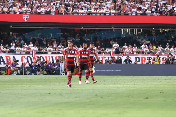 Sao Paulo Brasil 2023 Celebração Gol Henrique Flamengo Final Copa — Fotografia de Stock