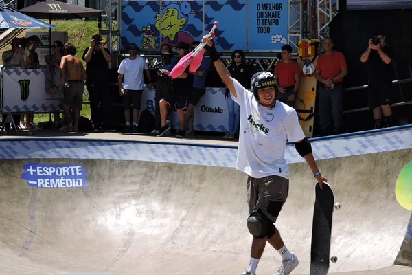 Sao Paulo Brasilien 2023 Skateboarder Japinha War Der Große Gewinner — Stockfoto