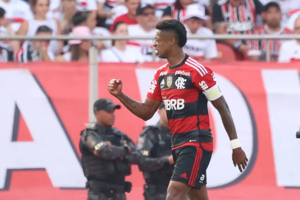 Sao Paulo Brasilien 2023 Bruno Henrique Von Flamengo Erzielt Und — Stockfoto