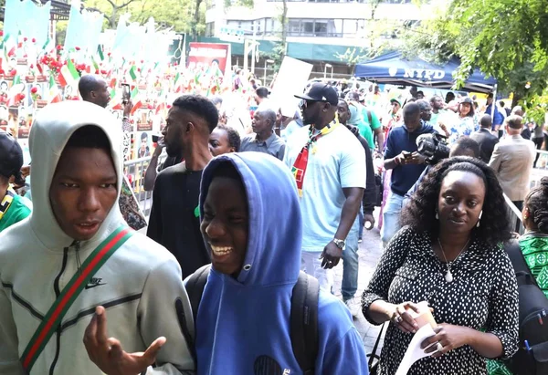 Protesta Senegalese Davanti Alle Nazioni Unite New York Settembre 2023 — Foto Stock