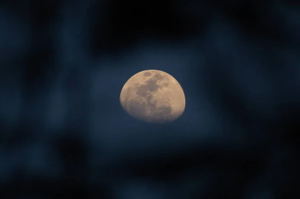Rio Janeiro Brasilien 2023 Moon Dagens Måne Synlig Och Sitt — Stockfoto