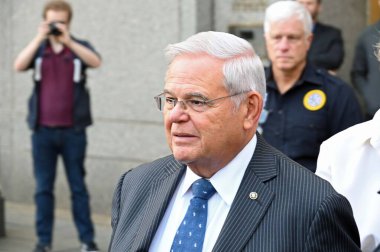New Jersey Eyaleti Senatörü Robert Menendez rüşvet suçuyla suçlanıyor. 27 Eylül 2023, New York, ABD: ABD 'li Senatör Robert Menendez