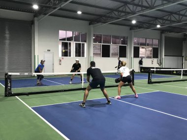 Sao Paulo (SP), 10 / 01 / 2023 - TOURNAMENT / PICKLEBALL / SP - Pickleball Turnuvası Sao Paulo 'da gerçekleşti ve Brezilya' da büyüyen bu sporun karışık maçlarını oynamak için her eyaletten insanları bir araya getirdi.