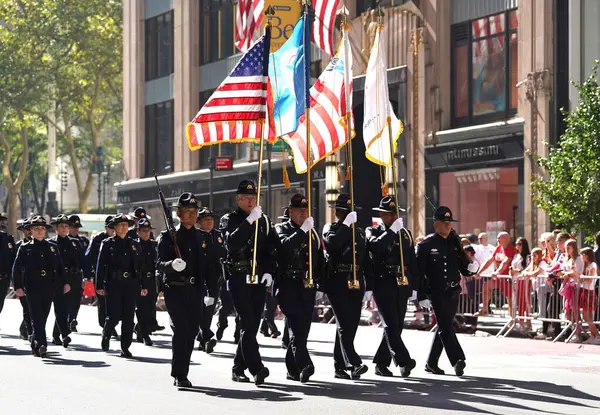 Die Parade Zum Polaski Tag Oktober 2023 New York Usa — Stockfoto