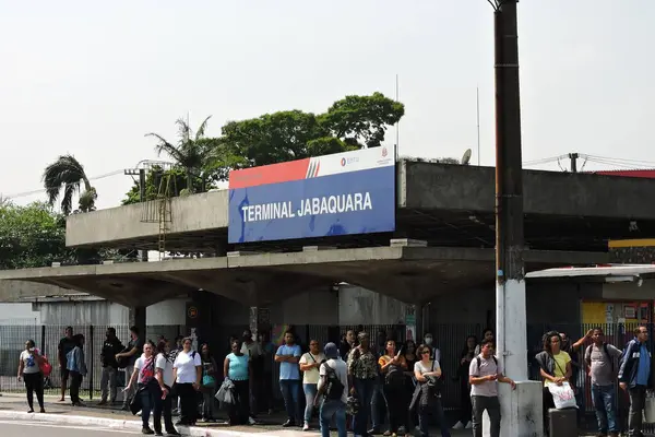 Sao Paulo 2023 Bewegung Jabaquara Terminal Einem Tag Dem Züge — Stockfoto